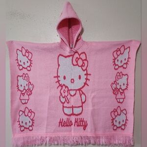 Pink Hello Kitty Hooded Poncho
